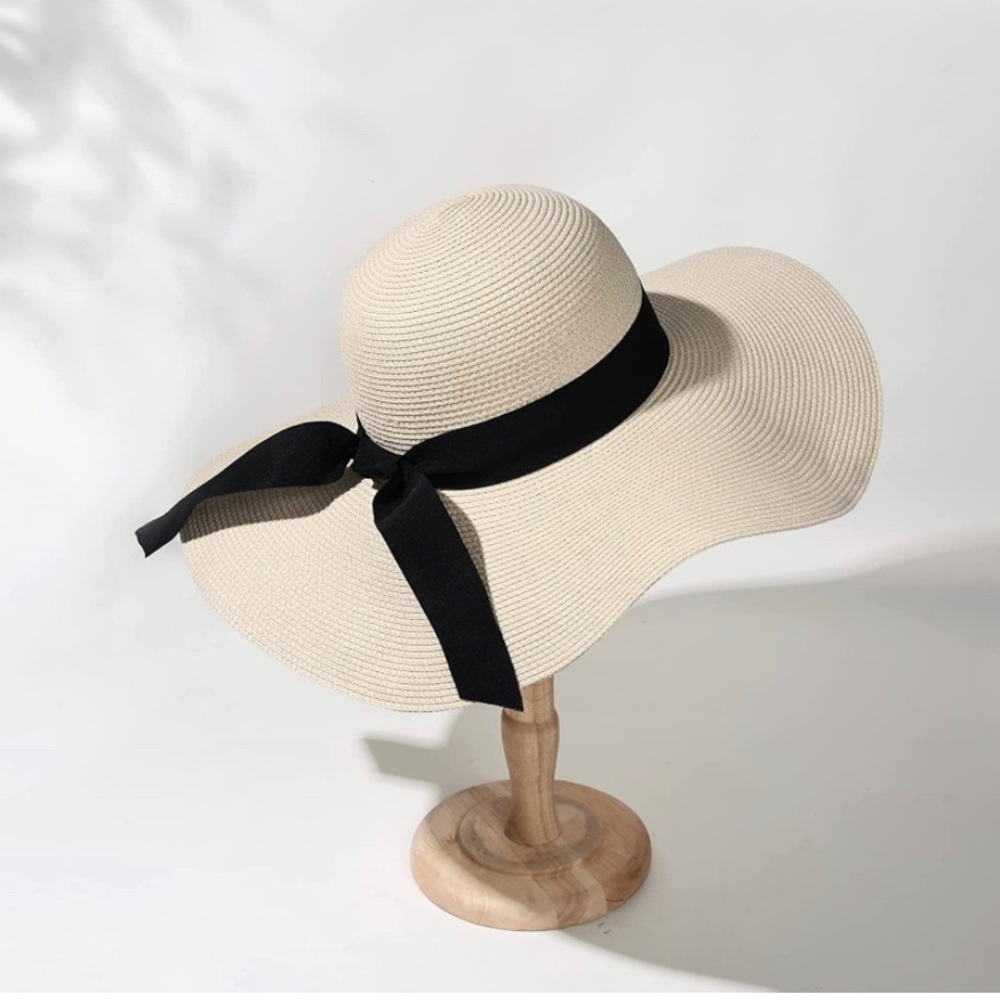 Women’s Sun Straw Hat Wide Brim UPF 50 - Floppy Beach Hat